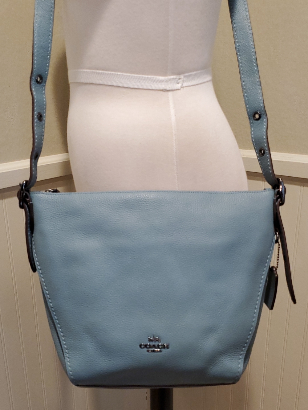 Coach Robins Egg Blue Dufflette Crossbody Bag